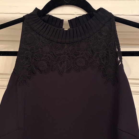 Ted Baker black high neck scuba lace cocktail dress - Picture 3 of 6